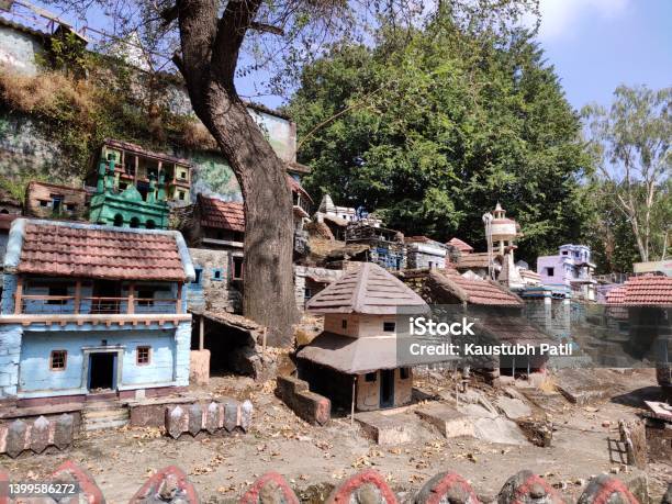 Art Of A Small Village Made Using Clay And Color Stock Photo - Download Image Now - Kolhapur, Temple - Building, Ancient