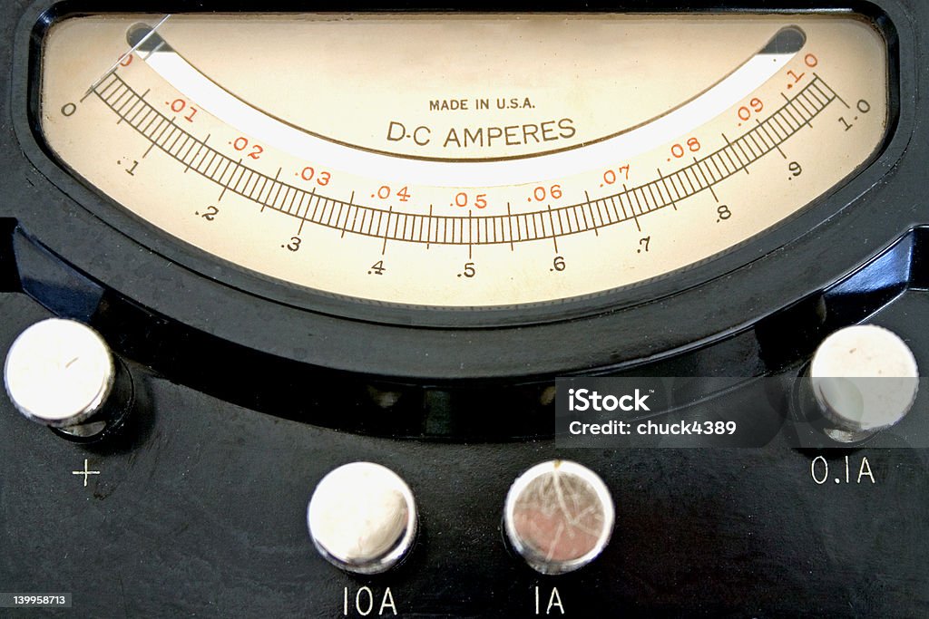 Ammeter close-up - Foto de stock de Amperímetro royalty-free