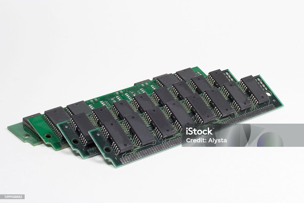 Computer Memory Modules Stack Stock Photo - Download Image Now - Byte ...