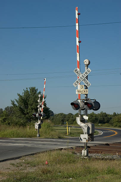 Railroad Crossing stock photo