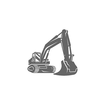 Excavator icon design illustration template vector