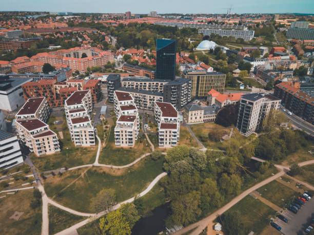 istock Views over Aarhus, Denmark in Jutland by Drone 1399594561