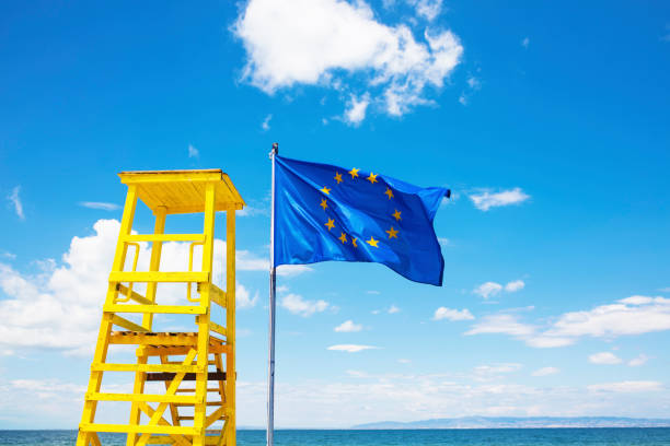 istock European Union flag on a windy day 1399595582