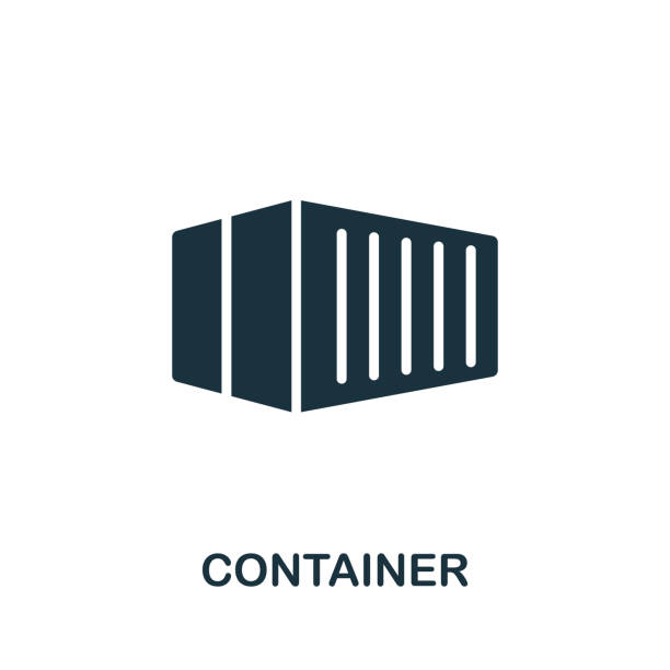container-symbol. einfache illustration. container-icon für webdesign, templates, infografiken und mehr - container stock-grafiken, -clipart, -cartoons und -symbole