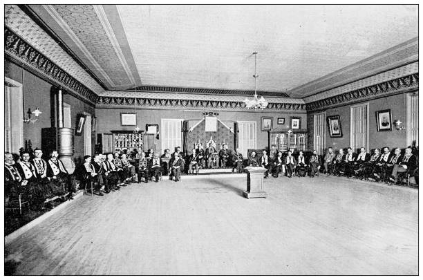 istock Antique photograph from Lawrence, Kansas, in 1898: Odd Fellows Lodge 1399597216