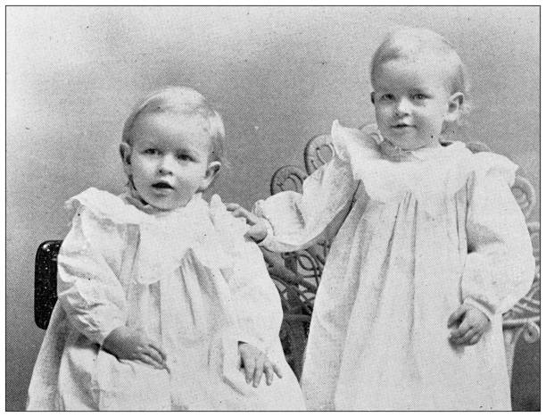 istock Antique photograph from Lawrence, Kansas, in 1898: Twins, Ernst and Rudolph 1399598459