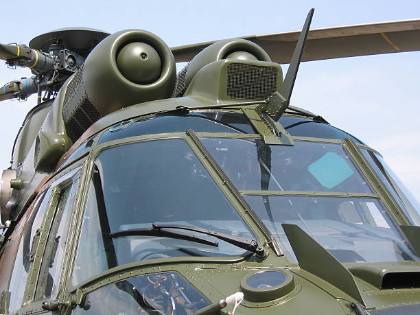 istock Aircraft - Military helicopter closeup 139959879