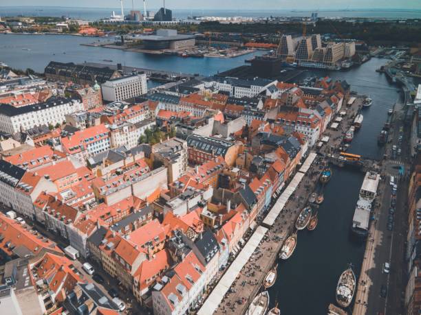 istock Nyhavn Harbor in Copenhagen, Denmark by Drone 1399598862