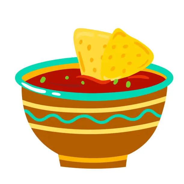 Vector illustration of Vector illustration of mexican salsa sauce