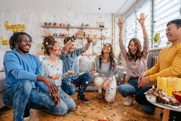 istock Group Of Friends Celebrating Birthday 1399600237