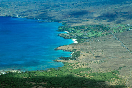 Big Island aerial shot -  Hapuna Beach, Hawaii