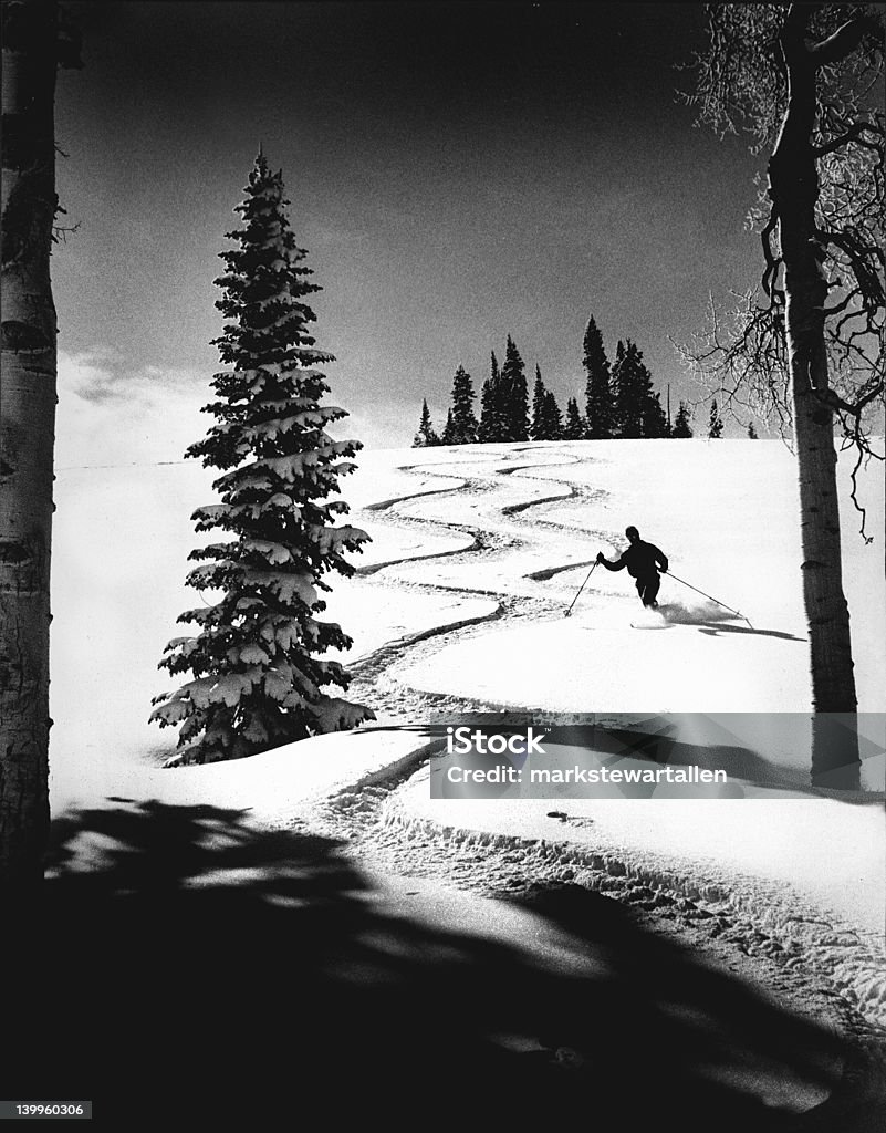 Telemarkskilaufen Utah Hinterland - Lizenzfrei Skifahren Stock-Foto