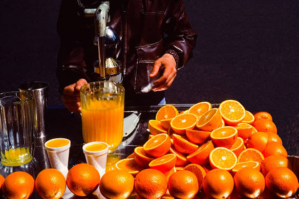 Orange Juice Man stock photo