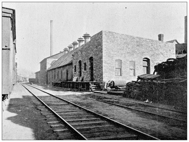 istock Antique photograph from Lawrence, Kansas, in 1898: Paper mill 1399607092