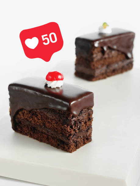 Like button on a chocolate cake