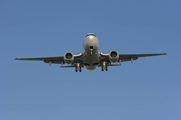 Airplane Approaching stock photo