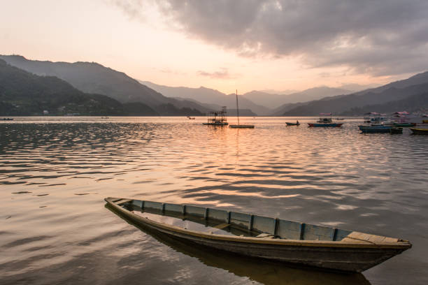 istock Magnificent sunset view and reflection over Phewa Lake View, Pokhara, Nepal 1399611929