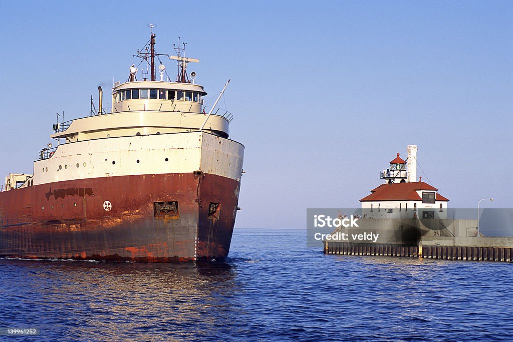 Spedire introduzione di Duluth Harbor - Foto stock royalty-free di Ambientazione esterna