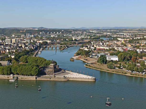 istock German Corner in Koblenz, View from above 1399612925
