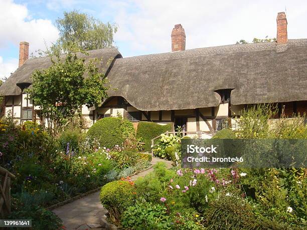 Jardim De Casa Contra Um Céu Azul Nublado - Fotografias de stock e mais imagens de Flor - Flor, Inglaterra, Ninguém