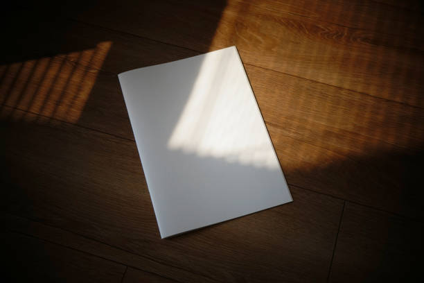 Blank Brochure on the Wooden Background