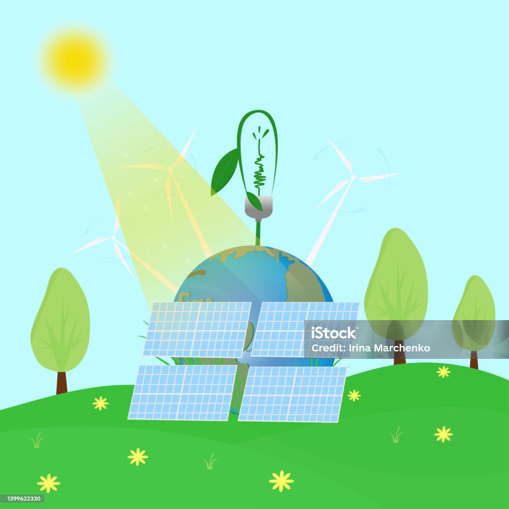 Renewable Solar Energy Stock Illustration - Download Image Now