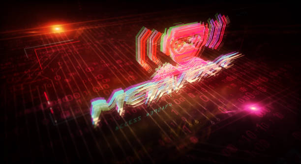 istock Cyberpunk city style intro with Metaverse theme 3d illustration 1399624819
