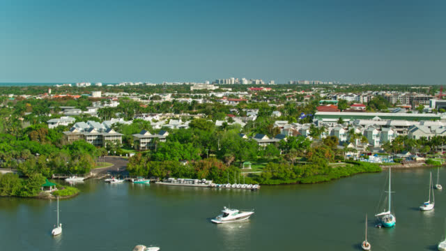 Aerial Shot of Marina in Naples, Florida