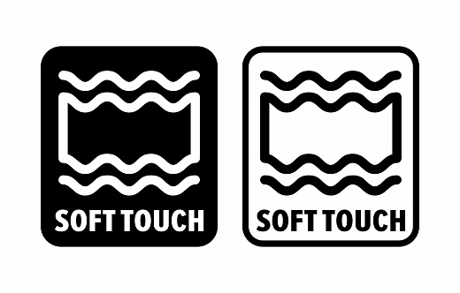 Softness Sign Soft Touch Vector Information Sign Stock Illustration - Download Image ...