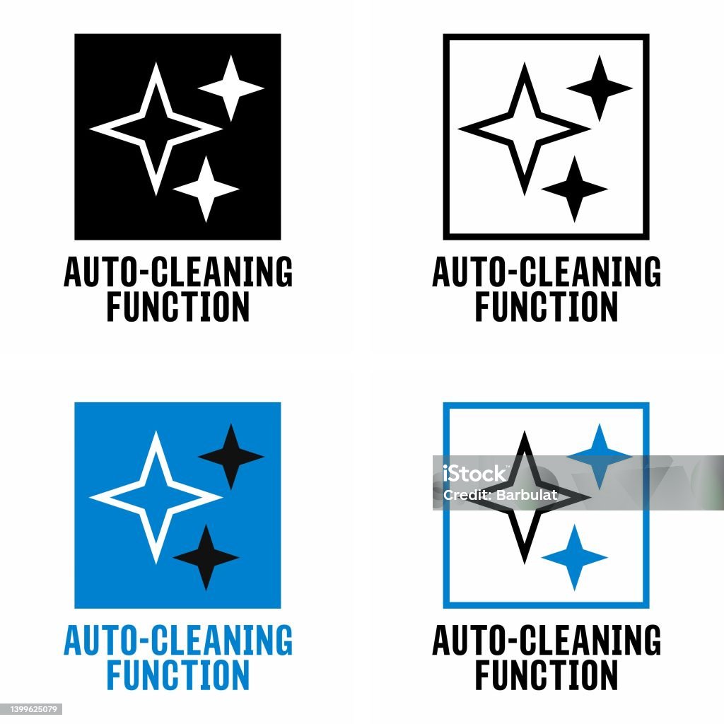 Auto Clean Function Autocleaning Function Vector Information Sign Stock Illustration ...