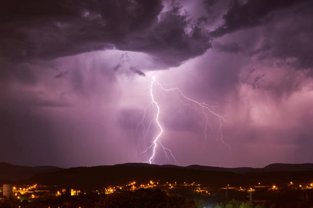 istock Storm Clouds and Lightning Bolts 1399629137