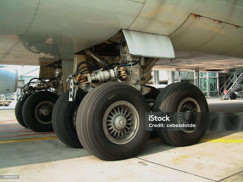 Gearset de 747 - Royalty-free Avião Foto de stock