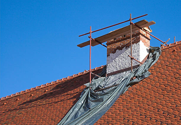 chimney reparieren - schornstein konstruktion stock-fotos und bilder