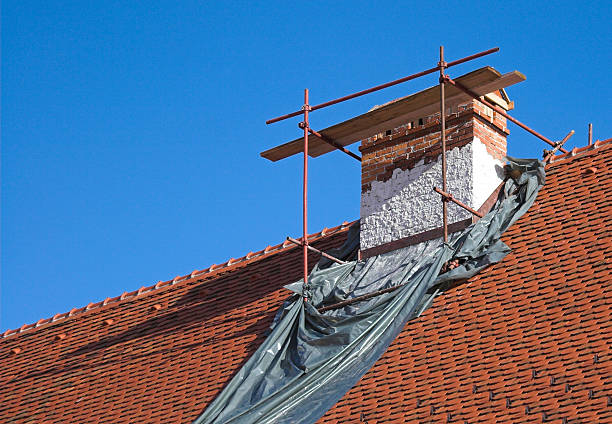 Chimney repair Chimney repair smoke stack stock pictures, royalty-free photos & images