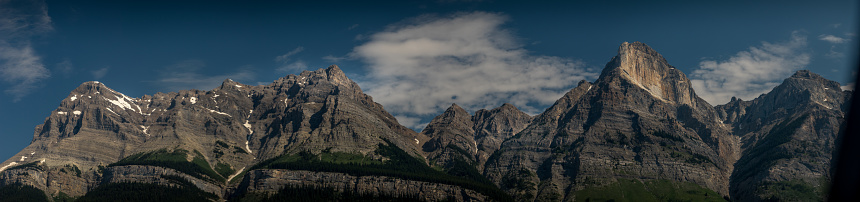 Views of Mount Murchison and Mistaya Valley from Saskatchewan Crossing Banff National Park Alberta Canada
