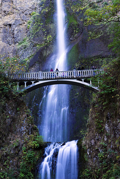 Multnomah Falls in oregon stock photo