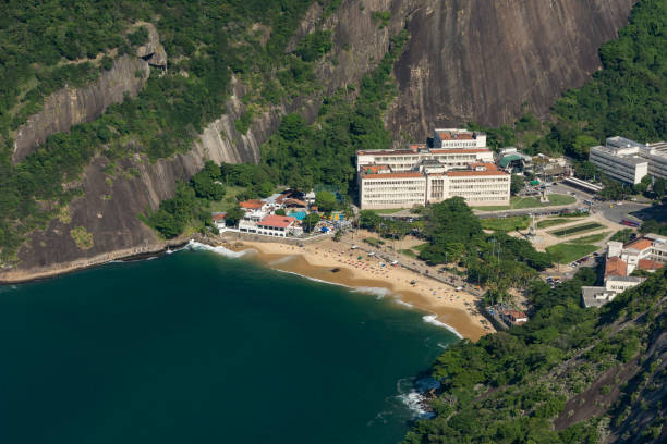 rio de janeiro brazylia.  czerwona plaża. - urca zdjęcia i obrazy z banku zdjęć