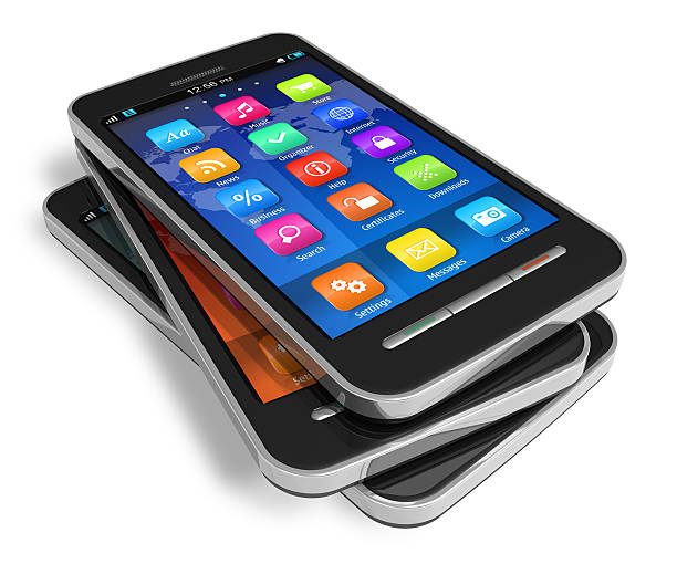 istock Set of touchscreen smartphones 139964268