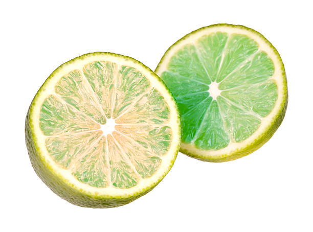 lime on white with path stock photo