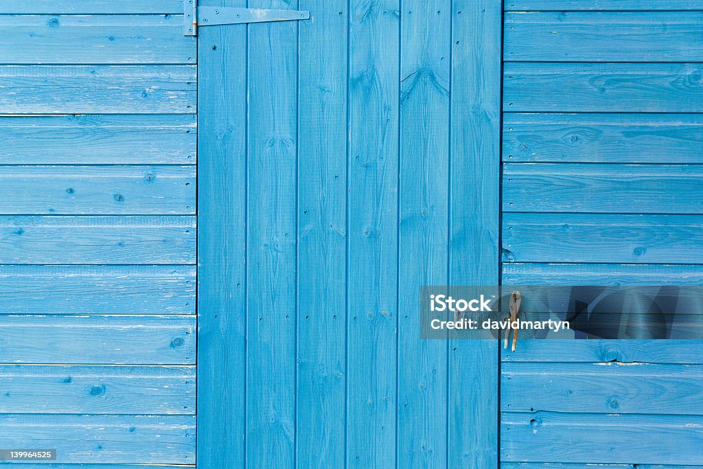 Blaue Schuppen Tür - Lizenzfrei Agrarbetrieb Stock-Foto