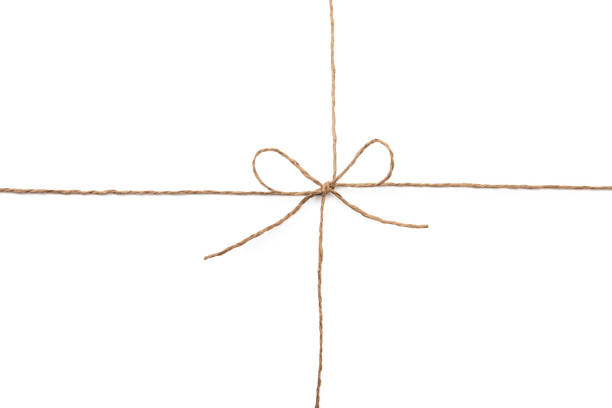 istock Rope with knot and bowknot, isolated on white background. 1399645639