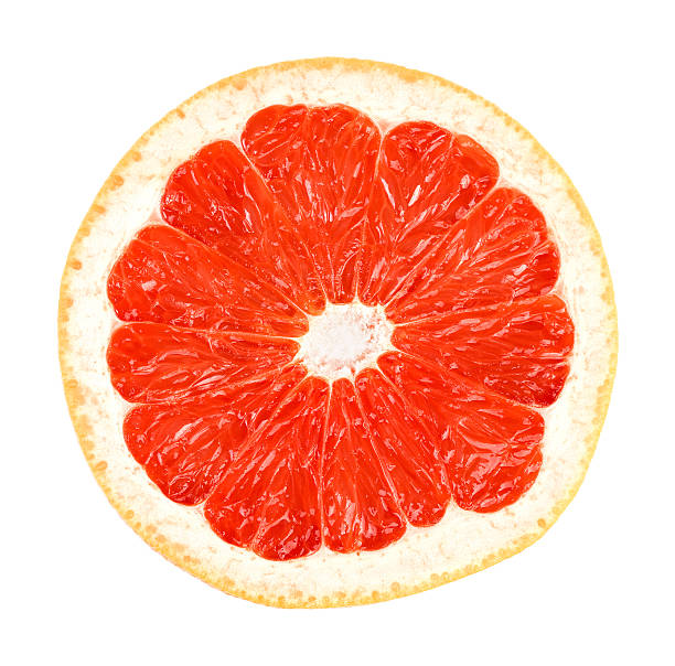 grapefruit on white with path stock photo