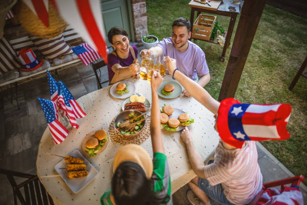 istock Friends celebrating  4th of July! 1399648918