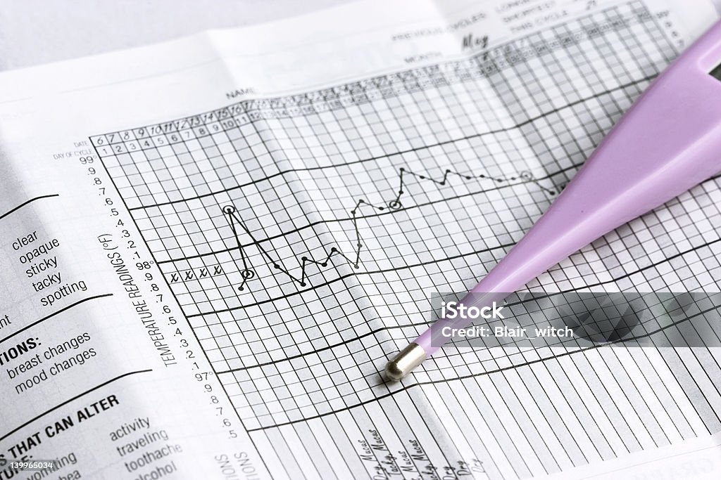 basal thermometer basal thermometer and graphs Thermometer Stock Photo