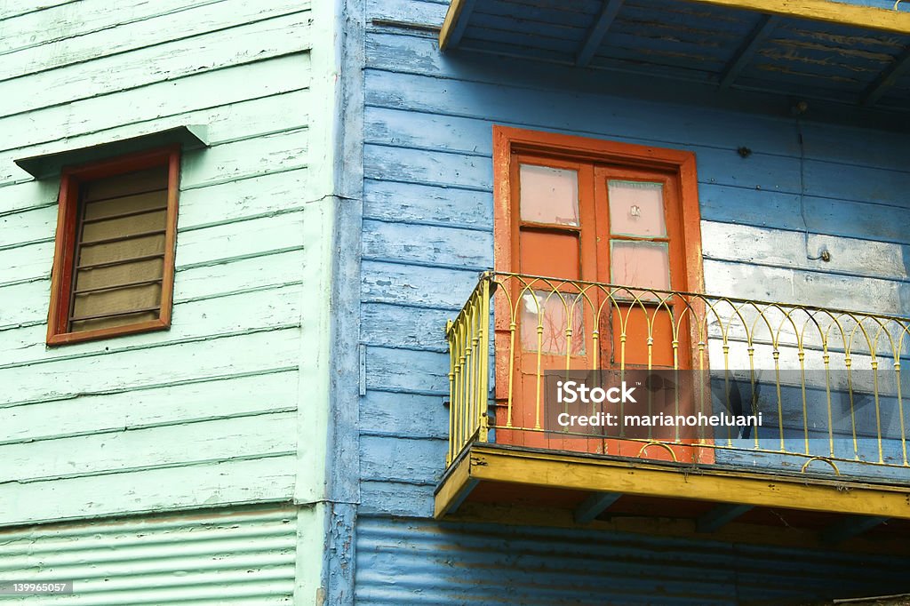 The mouth - Caminito Corrugated homes in La Boca - Buenos Aires Argentina Stock Photo