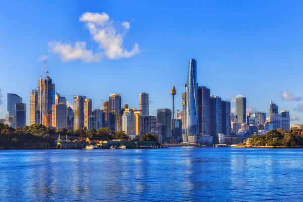 syd barangaroo cbd rivercat island - sydney australia the rocks city australia imagens e fotografias de stock