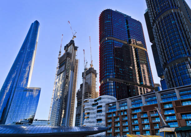 Syd CBD Barang Wharf up cranes