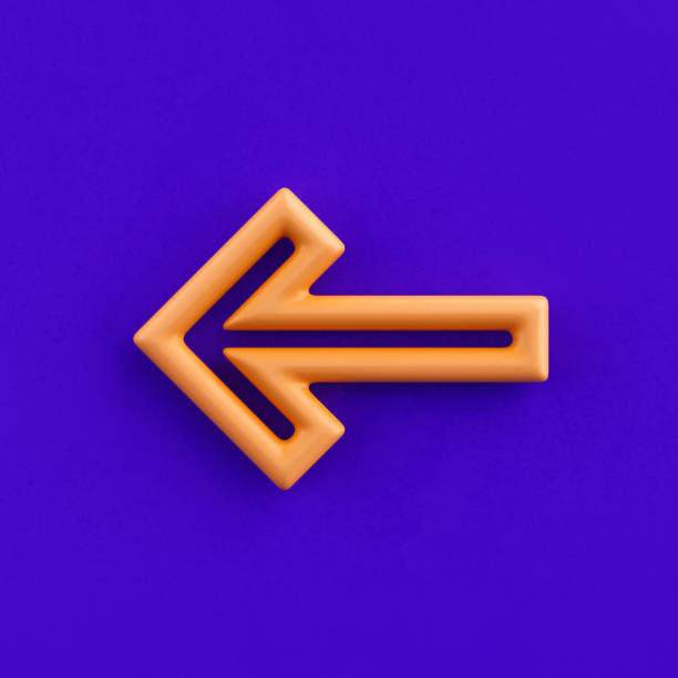 istock 3d icon direction, outline yellow arrow icon, direction symbol, 3d rendering 1399663223
