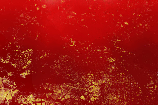 Red, golden texture surface. Color vintage grunge background for text or design.