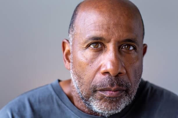 istock Mature African American man with a serious look on his face. 1399678247